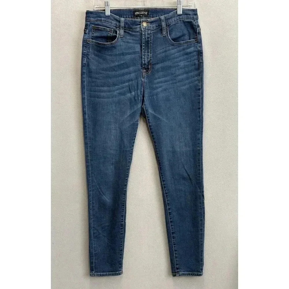 J Crew Mercantile‎ Jeans Women's Sz 31 High-Rise Skinny Rockaway Blue Denim